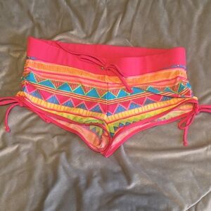 Xhilaration Bright Pink Tribal Bikini Bottoms